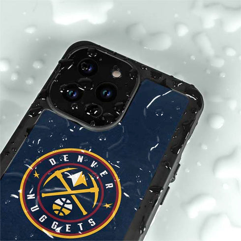 NBA Denver Nuggets Distressed iPhone 15 Pro Waterproof Case